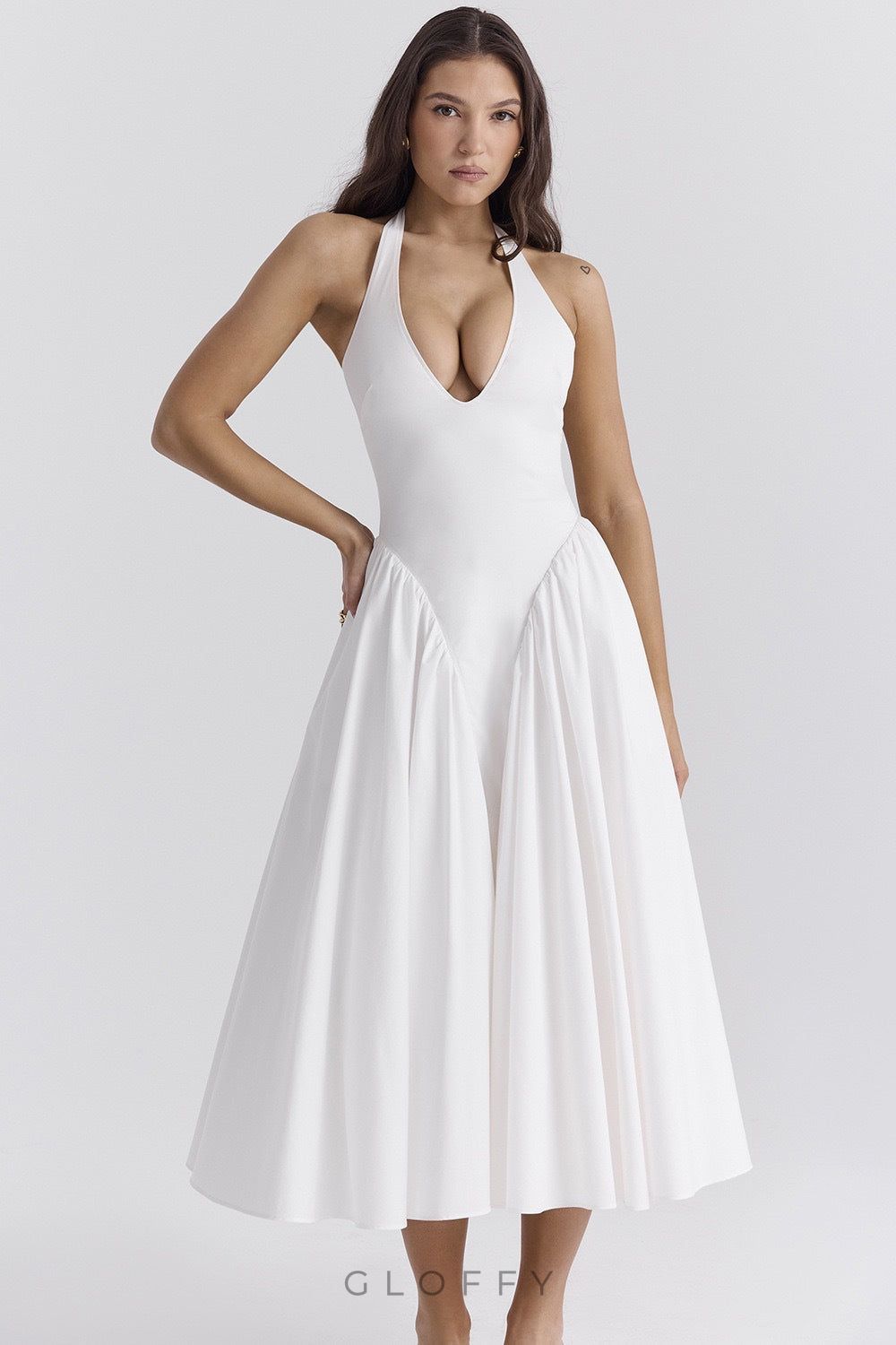 Celeste Boyundan Bağlamalı Midi Sundress