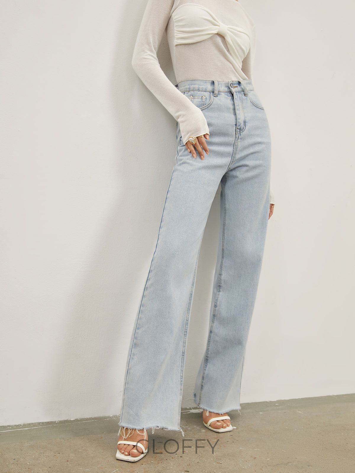 Elora Denim Düz Paça Jeans
