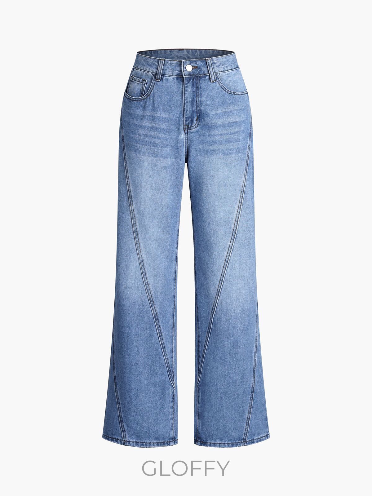 Luciana Vintage Düz Paça Denim Jeans