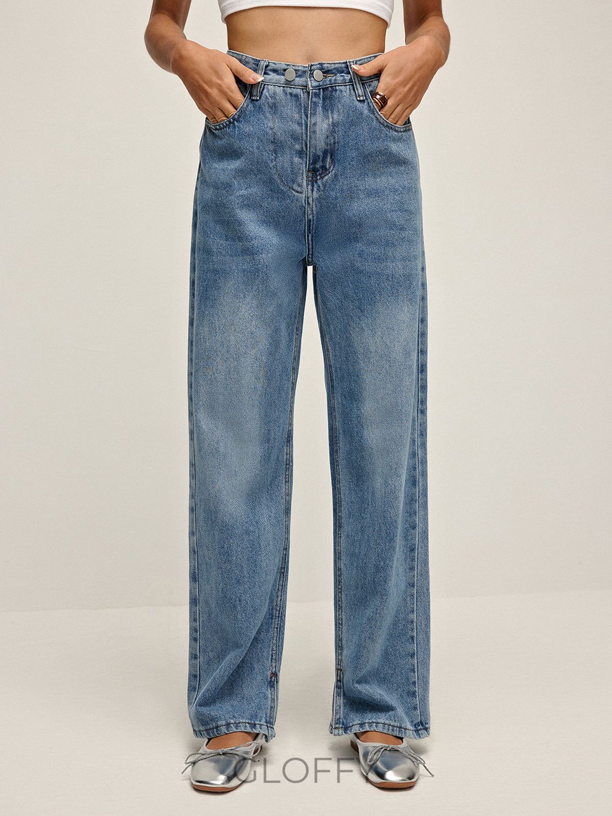 Aurora Yüksek Bel Denim Jeans
