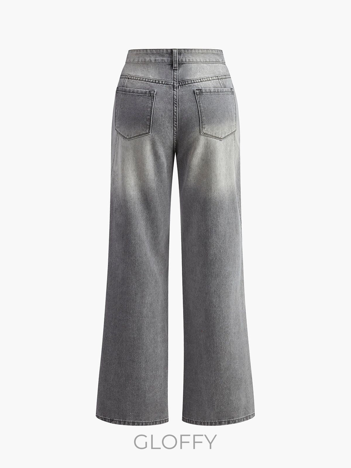 Luciana Vintage Düz Paça Denim Jeans