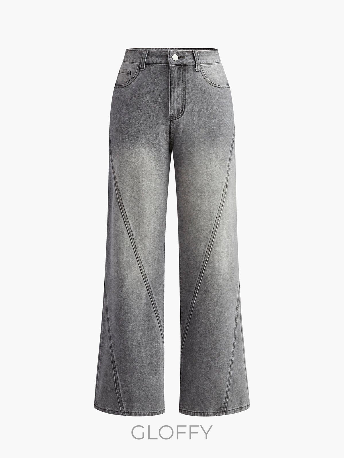 Luciana Vintage Düz Paça Denim Jeans