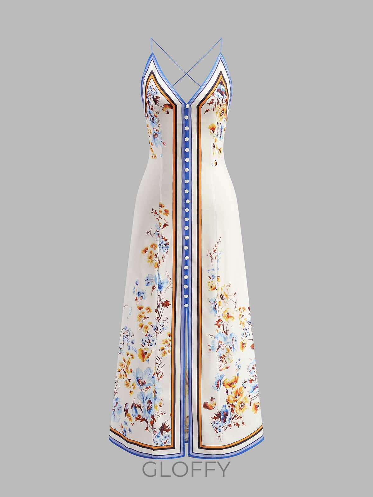 Liliane Floral Esinti Maxi Elbise