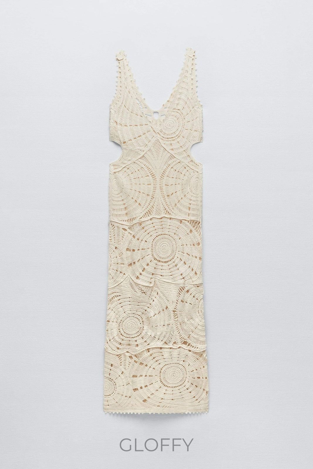 Ethel Cut-out Tığ İşi Uzun Elbise