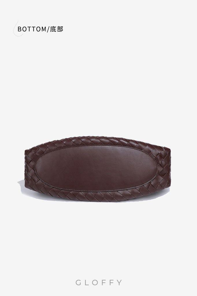 Aveline Örgü Detaylı Büyük Hakiki Deri Çanta