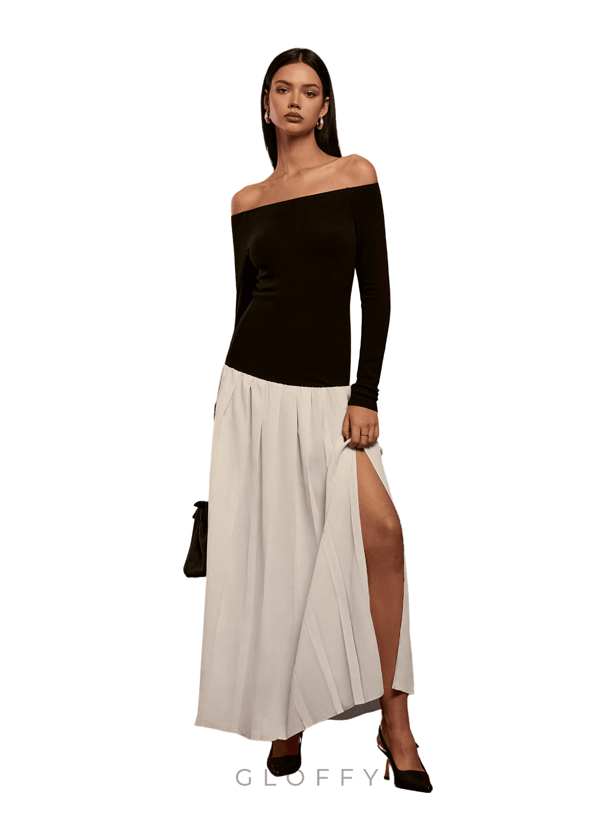 Amaris İki Renkli Maxi Elbise