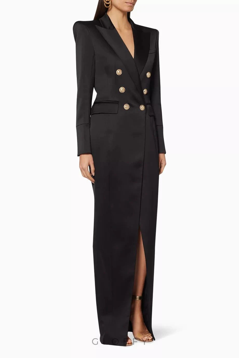 Simona Tuxedo Uzun Blazer Elbise