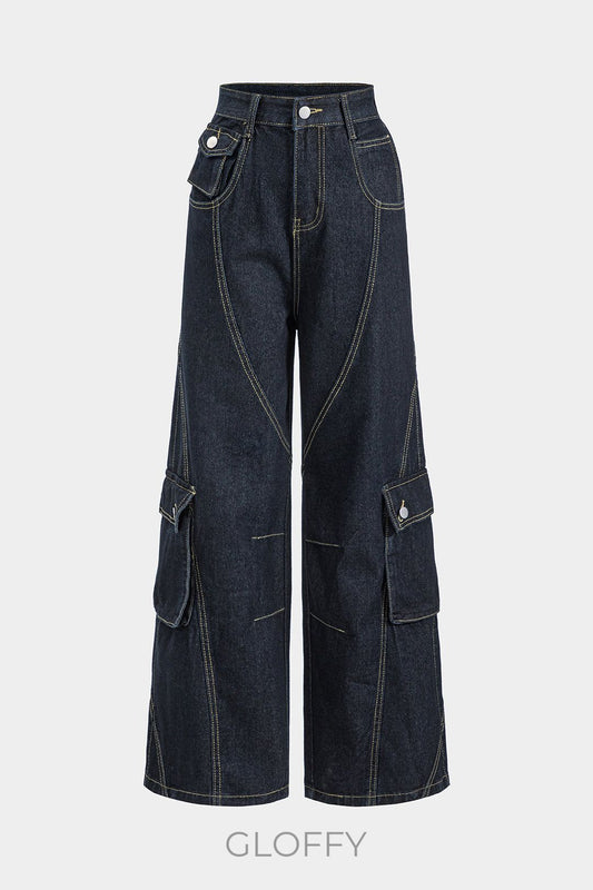 Rosalind Cepli Geniş Paça Denim Jeans