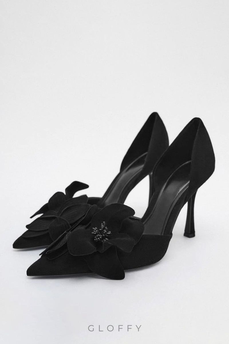 Liliana Çiçek Detaylı Topuklu Ayakkabı