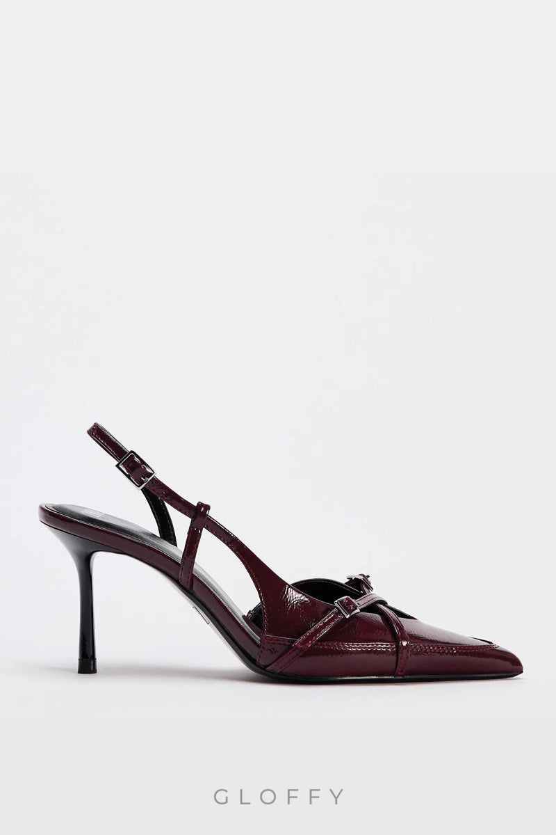 Britanya Tarzı Yan Askılı Yüksek Topuklar