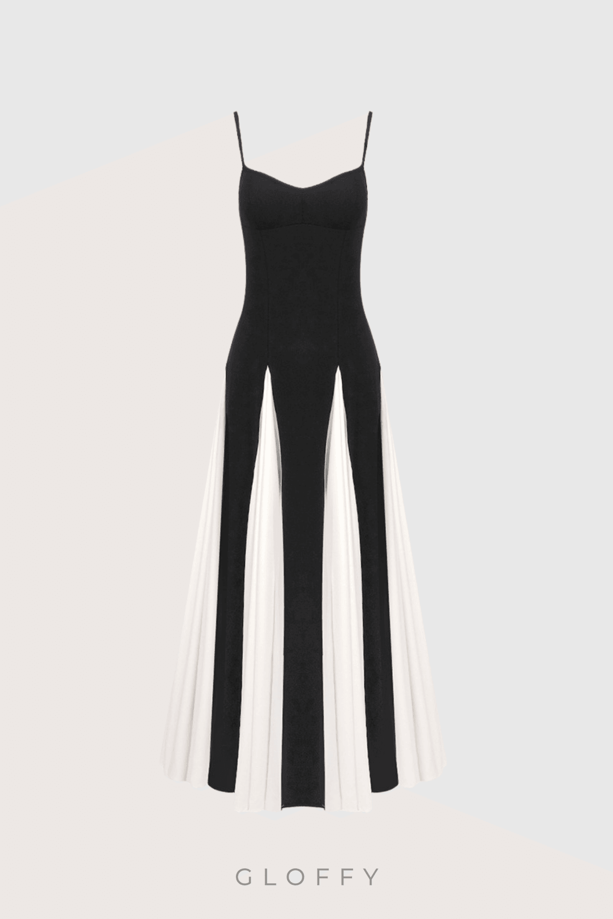 Adiel Dekonstrükt Pileli İnce Askılı Maxi Elbise