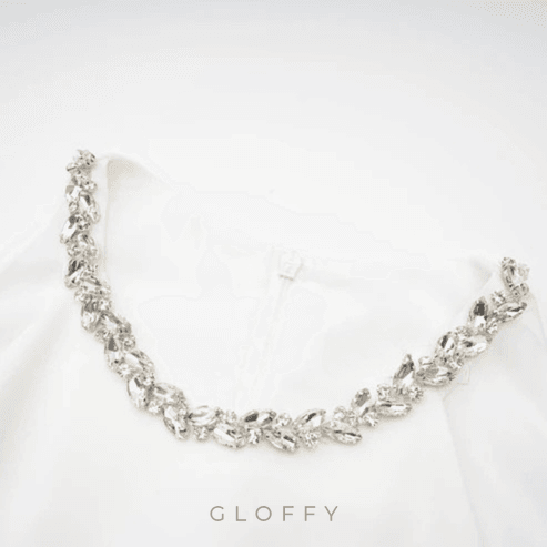 Clarencia Kristal Detaylı Midi Elbise