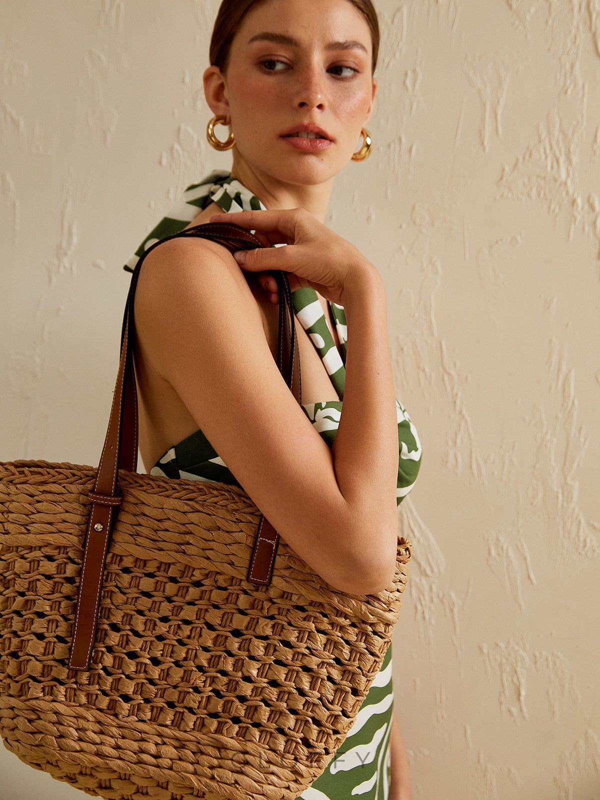 Büyük Kapasiteli Plaj Çantası Sepet Çantası