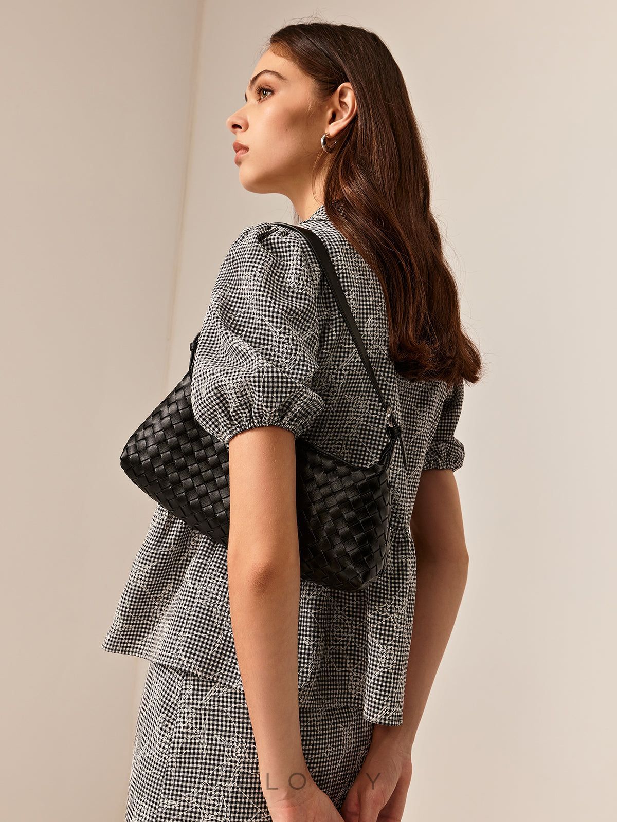 Düz Dokuma Toka Omuz Çantası