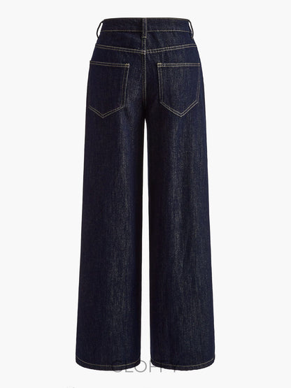Aurora Vintage Geniş Paça Denim Jeans