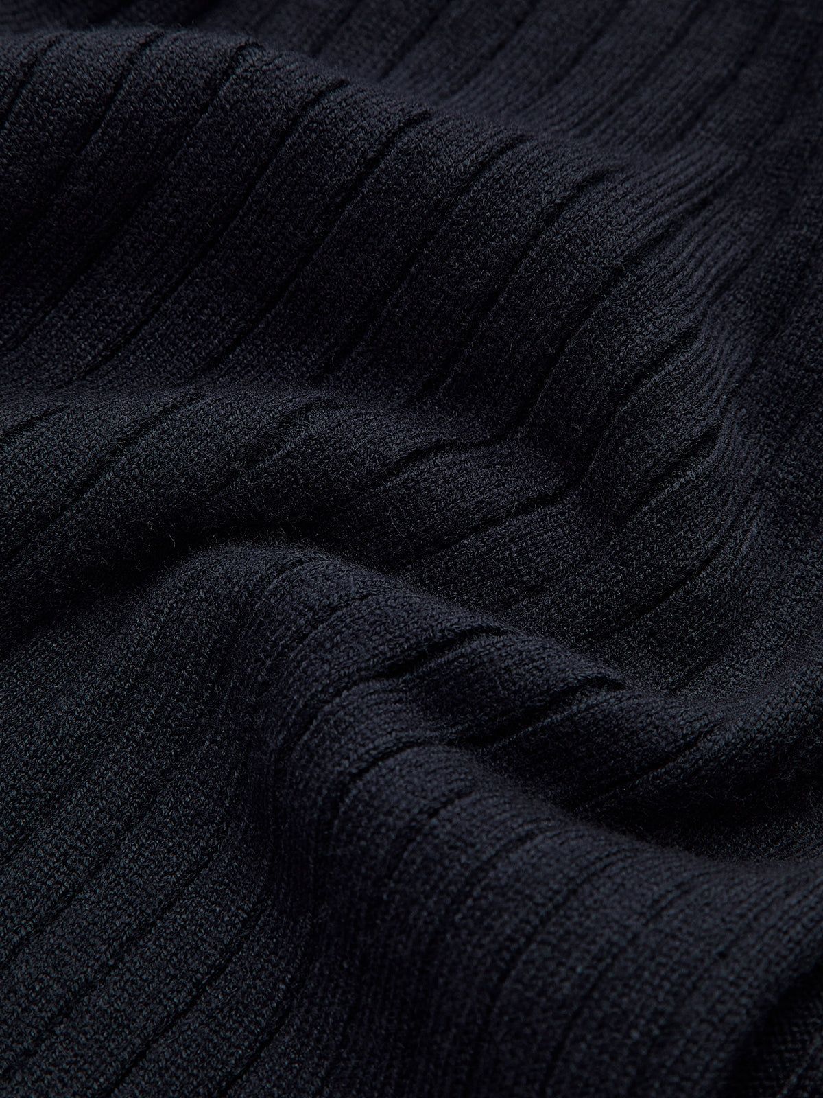 Düğmeli Fitilli Triko Bluz – Lacivert