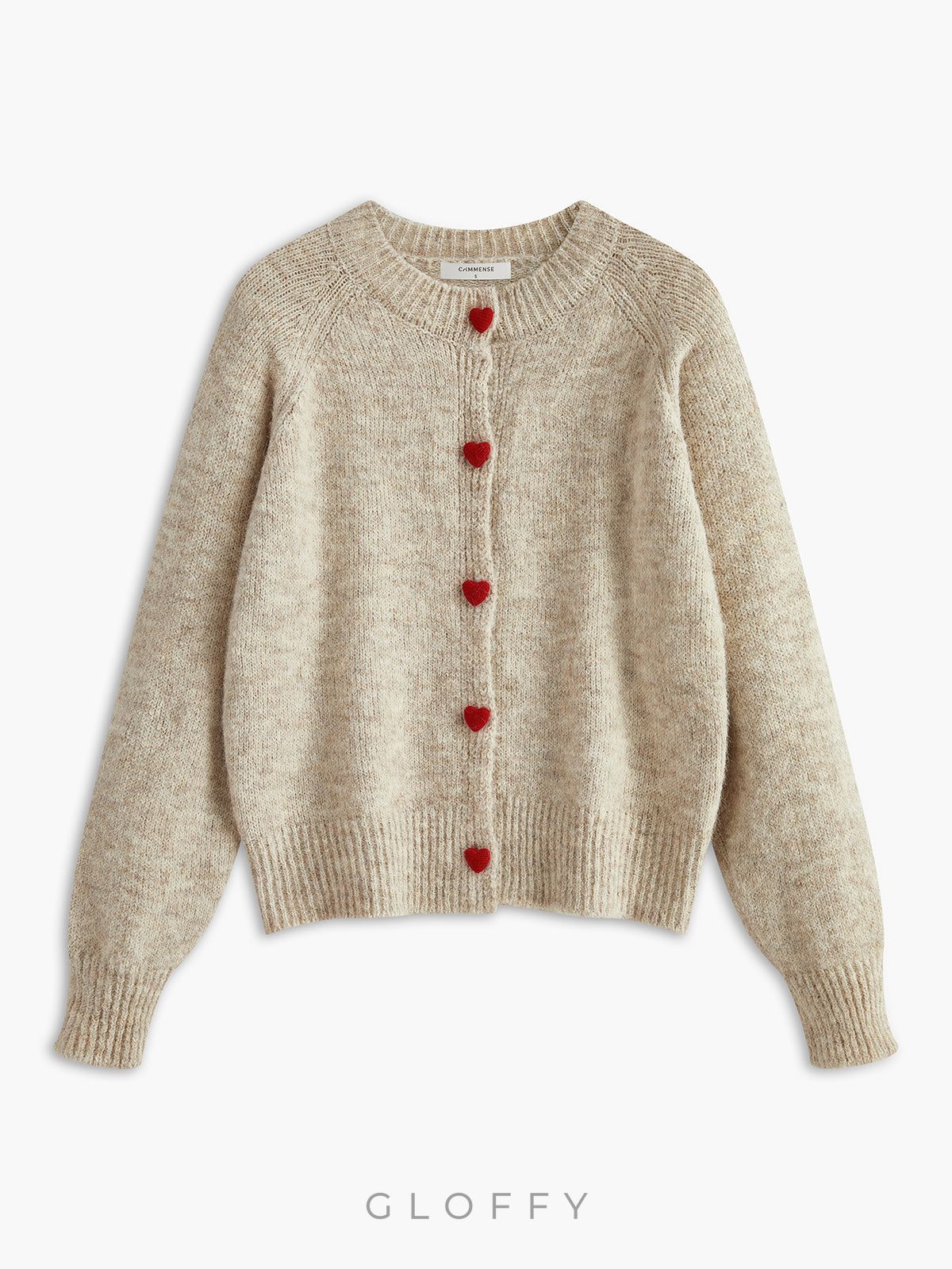 Şık Kalp Düğmeli Kadın Hırka