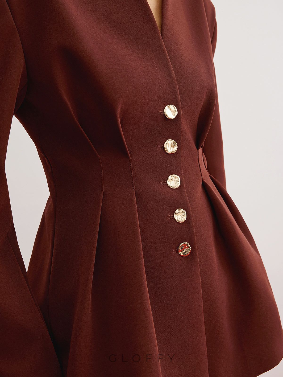 Pileli Büzgülü Vatkalı Blazer