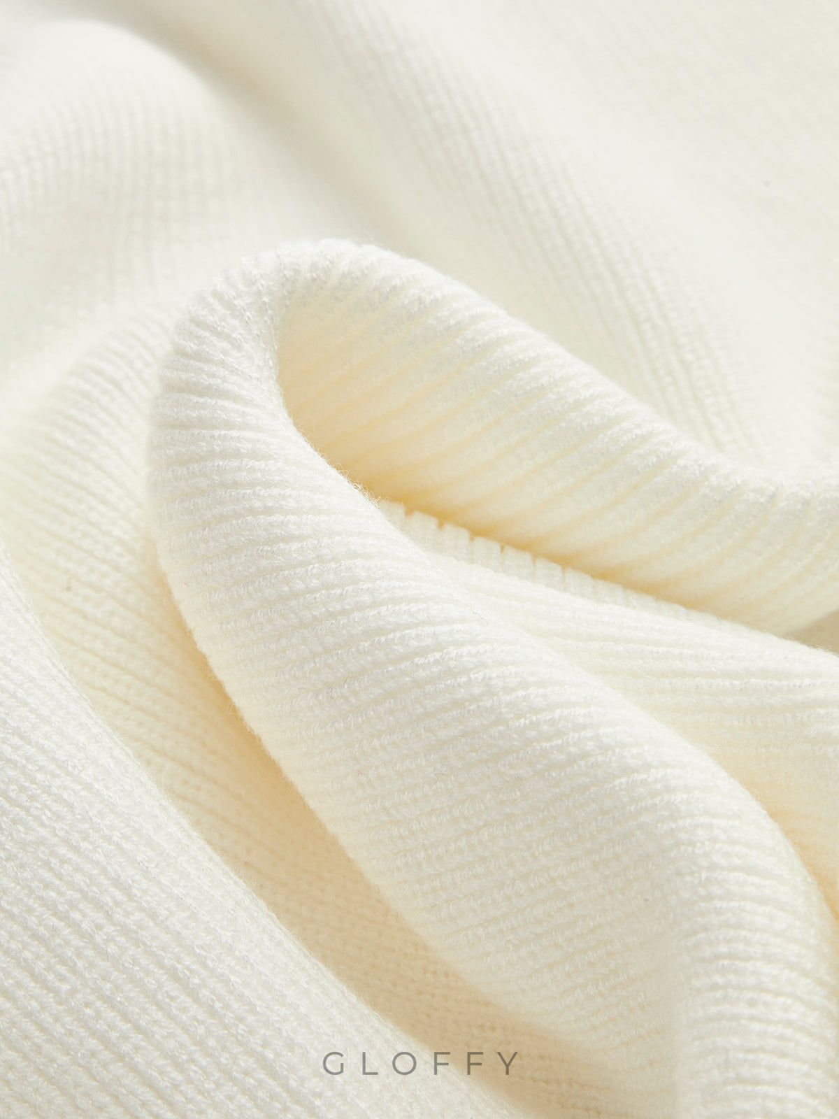 Omuz Dekolteli Çapraz Bantlı Oversize Kazak – Ekru