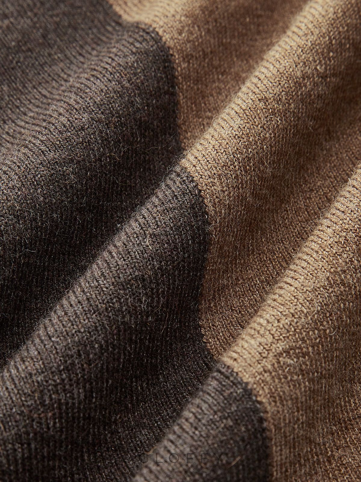 Yarım Balıkçı Renk Bloklu İnce Triko – Siyah Beyaz