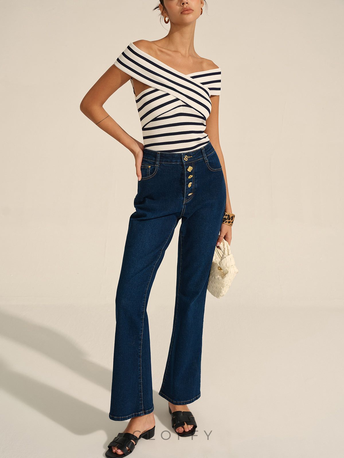 Çapraz Yaka Fitilli Triko Atlet