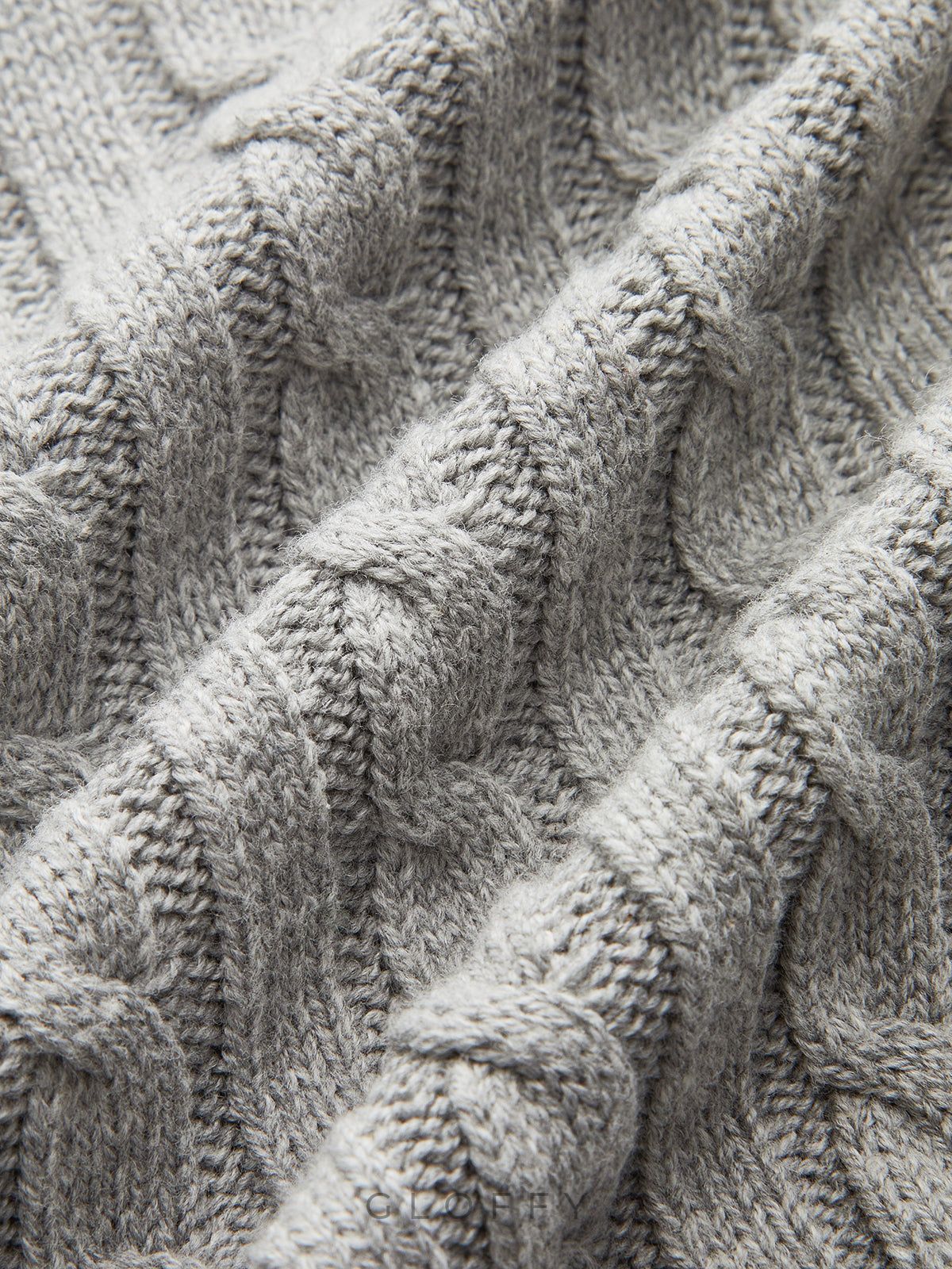 Kısa Kollu Örgü Düğmeli Triko Bluz – Gri