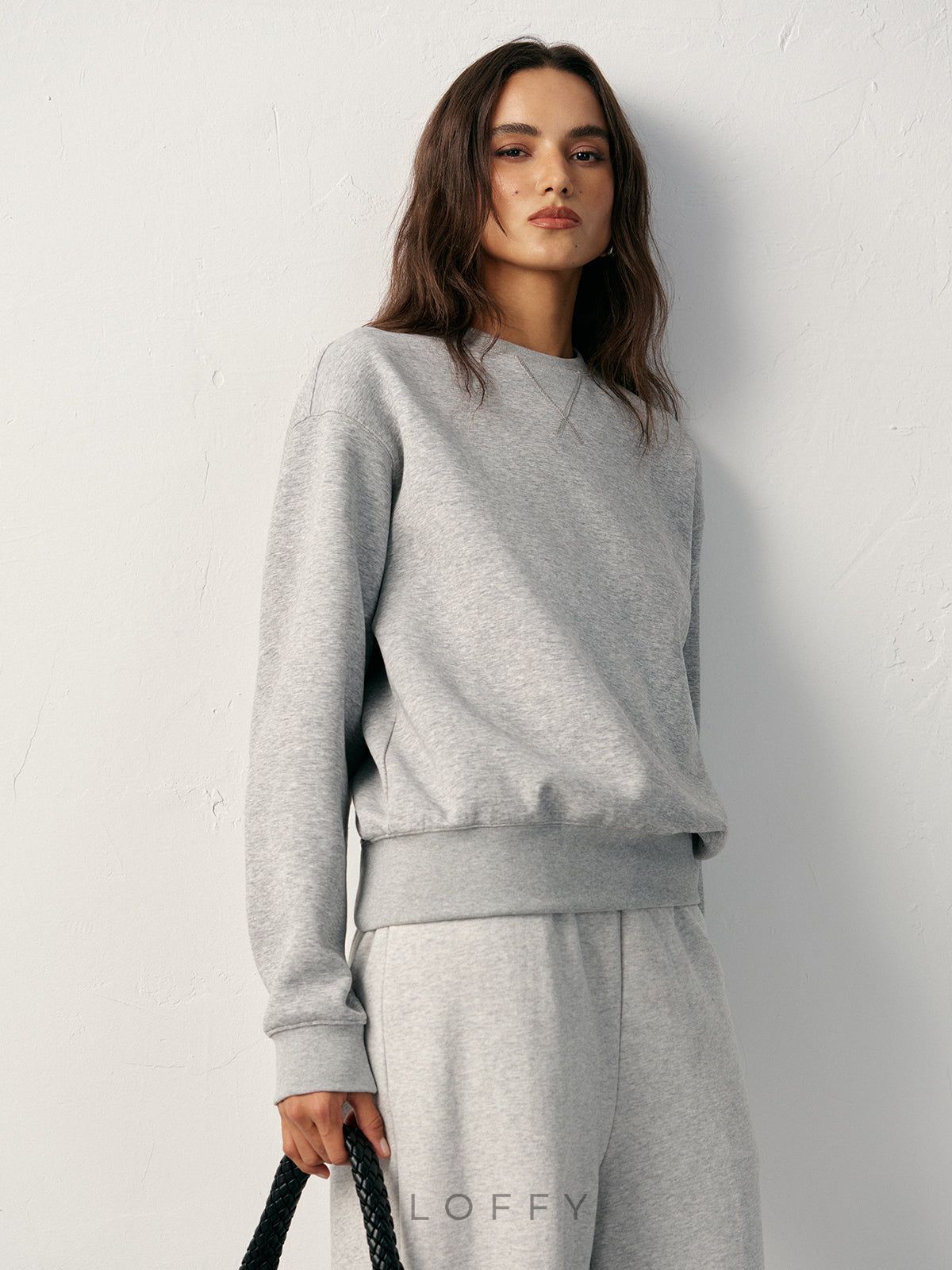 Pamuk Karışımlı Yuvarlak Yaka Sweatshirt