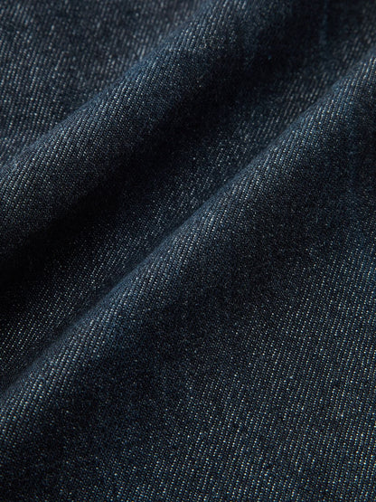 Yüksek Bel Paça Katlamalı Bol Paça Kot Pantolon