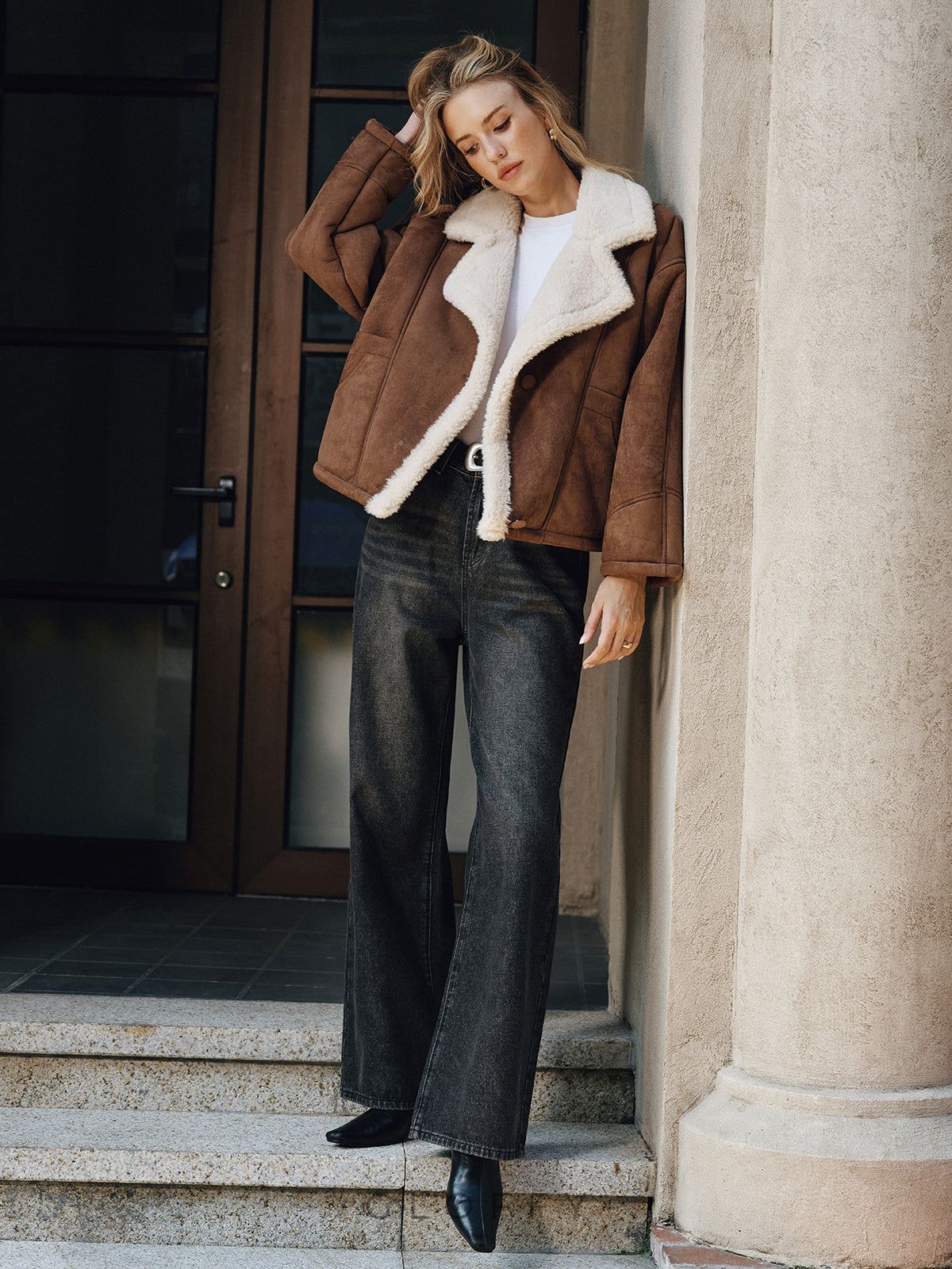 polar astarlı yaka kaban