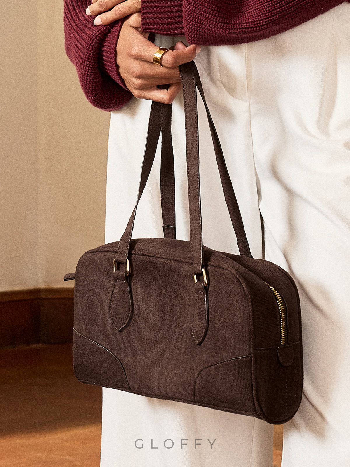 Retro Süet El Çantası