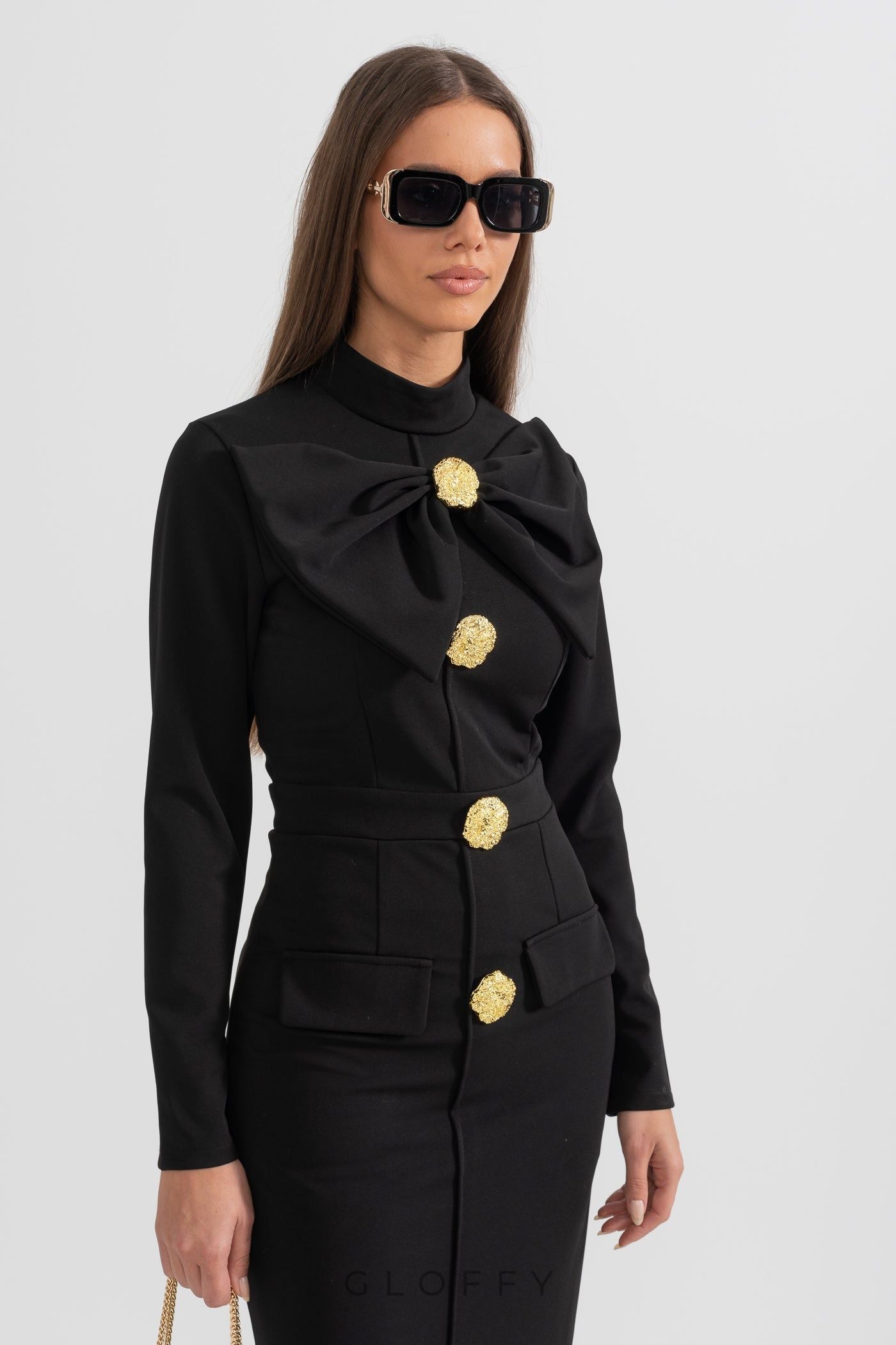 Celestine Fiyonk Detaylı Midi Elbise