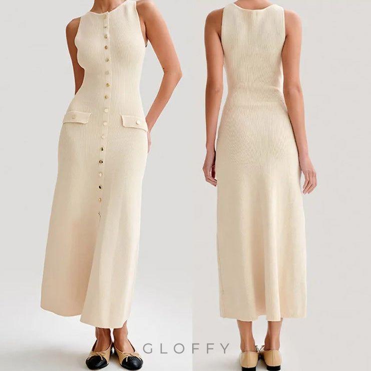 Ribbed Casual Chic Midi Elbise