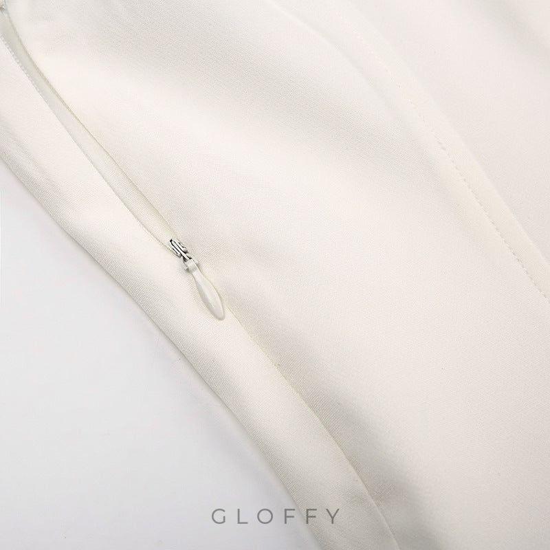 Bethi Beyaz Mini Elbise