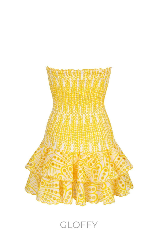 Dolly Dantelli Straplez Mini Elbise