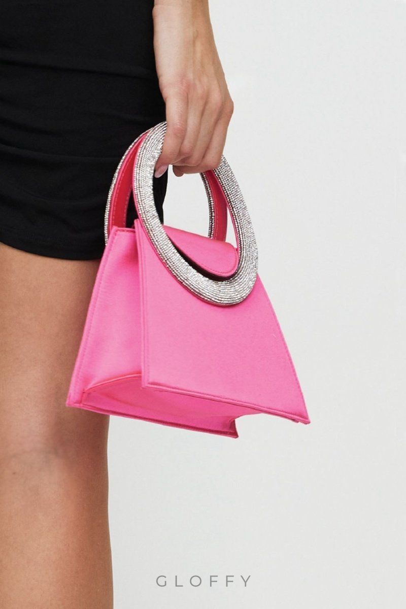 Gladys Diamante Loop Saten Çanta