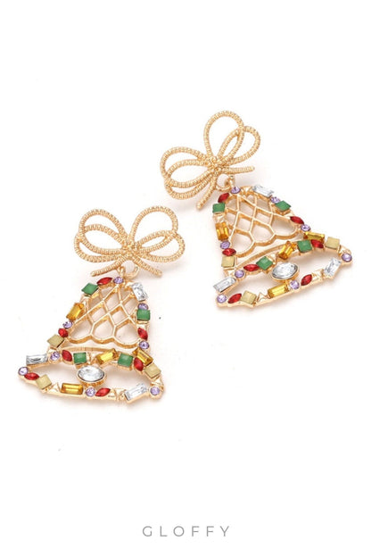 Jingle Bells Pırlanta Damla Küpeler