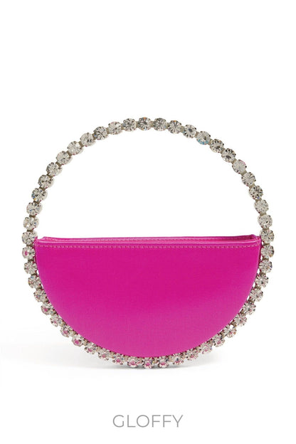 Madge Diamante Loop Saten Çanta