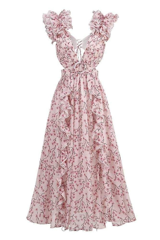 Suzanne Çiçekli Maxi Elbise